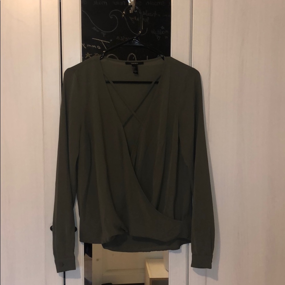 Deep v neck blouse